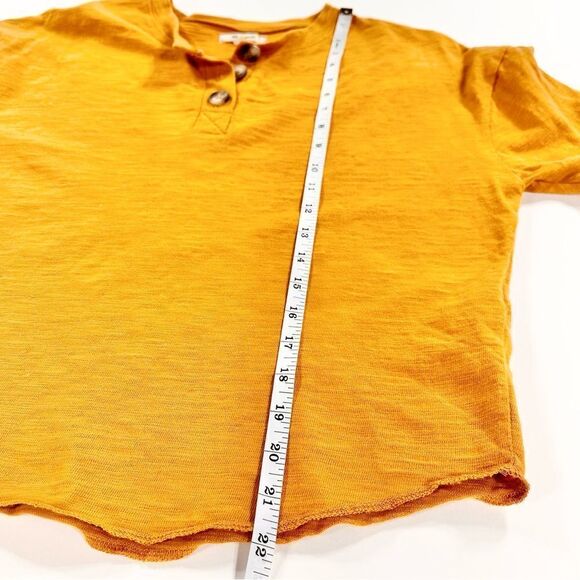 Madewell heavy cotton oversized tee with button collar XXS - Picture 7 of 8